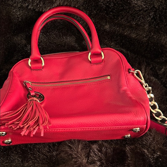 Michael Kors Vibrant Red Leather Satchel